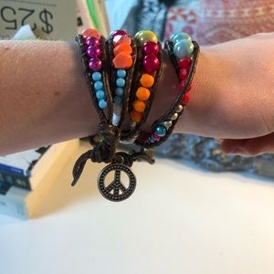 Multi-colored wrap bracelet